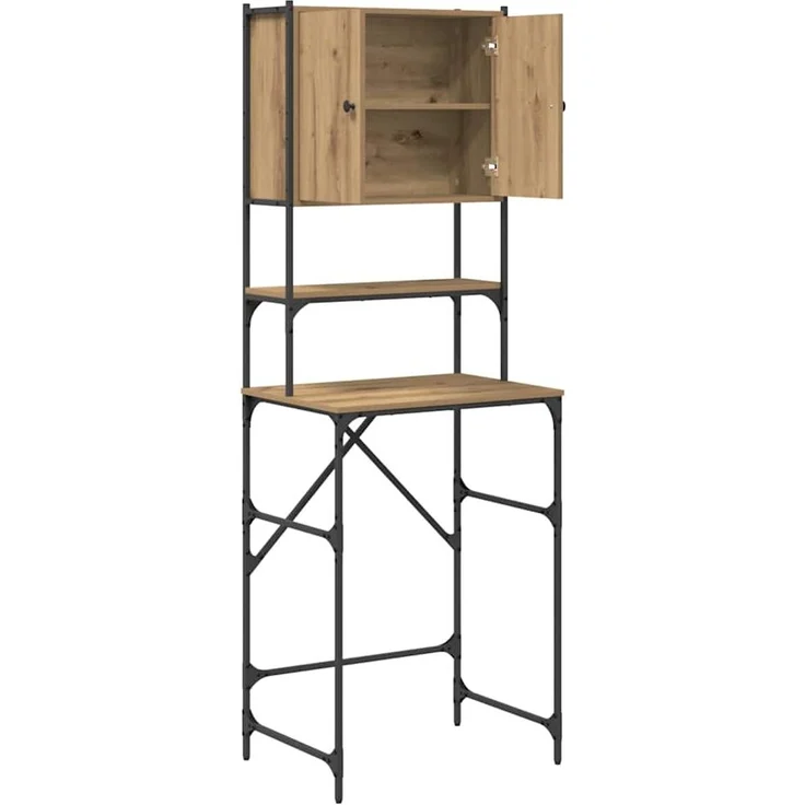 vidaXL Waschmaschinen-Schrank Artisan-Eiche 68 x 48,5 x 194 cm 871368 – Bild 4