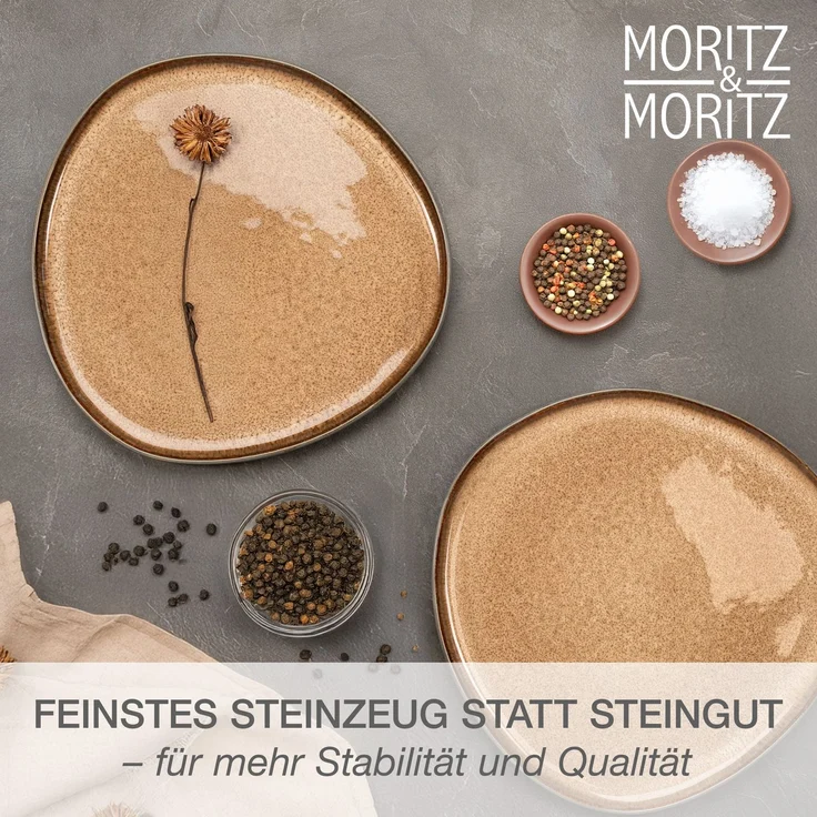 Moritz & Moritz ORGANIC Servierplatte 2er - Amber – Bild 3