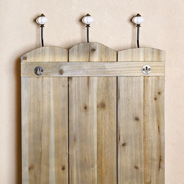Wandgarderobe 100x40cm Sei Du Selbst 6 Kleiderhaken Flurpaneel Holz Deko Eingang – Bild 5