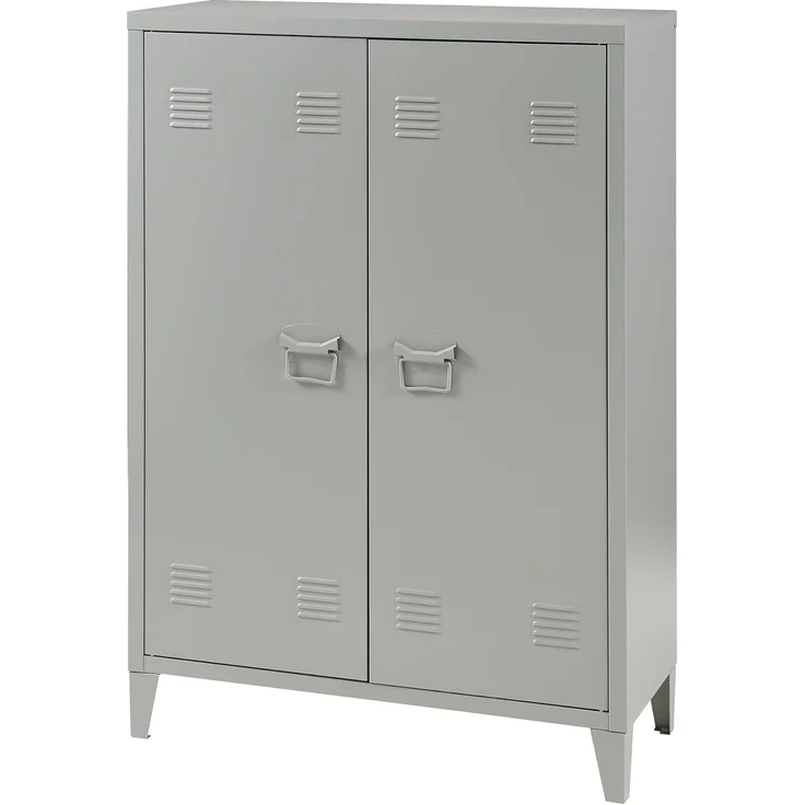 Metallschrank Oripää 110x75x33 cm Dunkelgrau [en. casa] – Bild 3