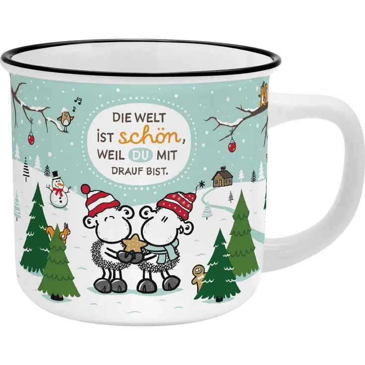 Kaffee Tasse Kaffeebecher 35cl Geschenk Weihnachtstasse Sheepworld WELT 74408 – Bild 1
