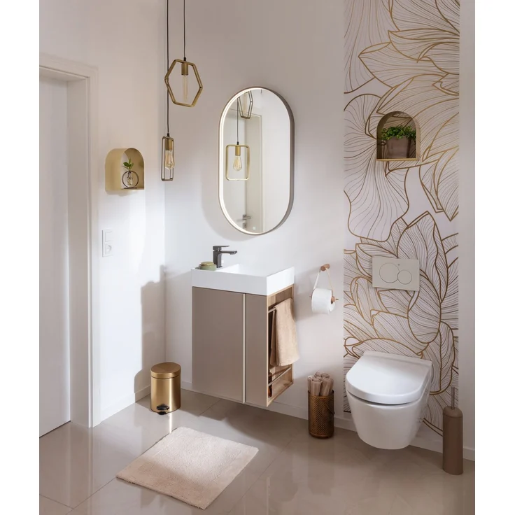LANZET LED Spiegel 50 cm breit, Goldbronze – Bild 2