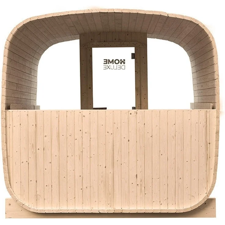 XXL Luxus Outdoor Fasssauna 260x230 cm SET Sauna inkl. 10,5 KW Saunaofen 6 Pers. – Bild 15