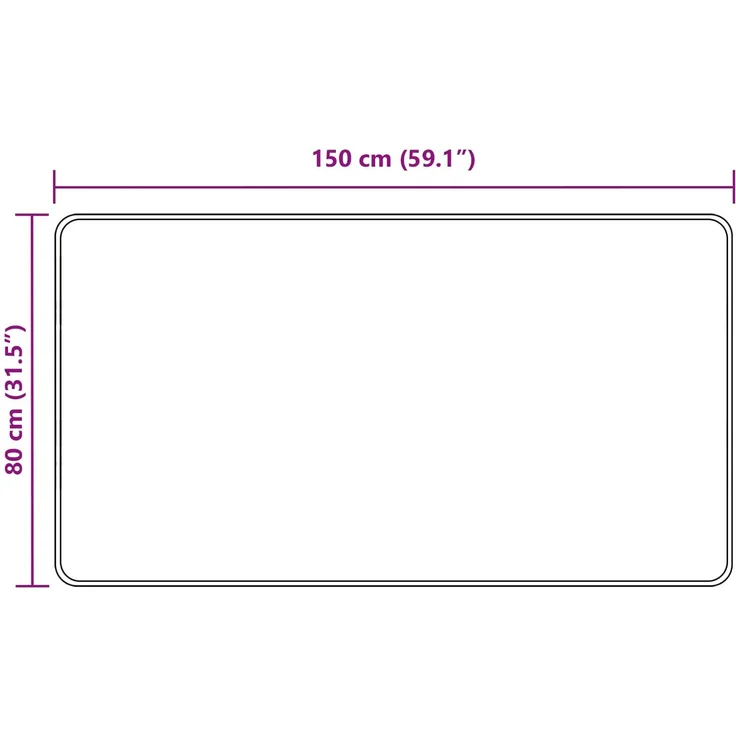 vidaXL Teppichläufer MARSA Grau 150 x 80 cm Polyester und PVC 42023191 – Bild 7