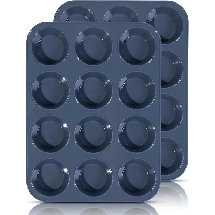 Silikon Muffinform Antihaft Backblech für Muffins Cupcakes Kuchen 33 x 25 x 3 cm