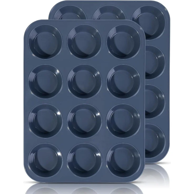 Silikon Muffinform Antihaft Backblech für Muffins Cupcakes Kuchen 33 x 25 x 3 cm – Bild 1