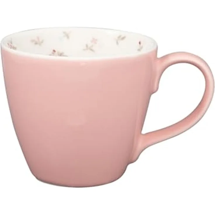 Greengate Tasse Junia Tasse pale pink inside 0,35l, Steingut