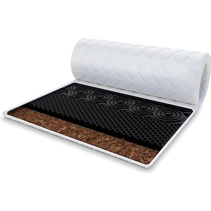 FDM Topper NERO 180x200 cm, Matratzenauflage mit 7 Zonen HR-Schaum und latexierter Kokosfaser, waschbarer Premium Bezug, H3, antiallergisch – Bild 1