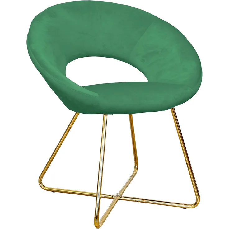 GARDENIA Vellutino Rundsessel London Sand, Grün, 65 x 59 x 74 cm