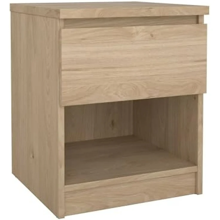 Dmora - Nachttisch Annette, Niedrige Kommode, Tisch, Multifunktionaler Nachttisch, 40x40 h50 cm, Eiche – Bild 3