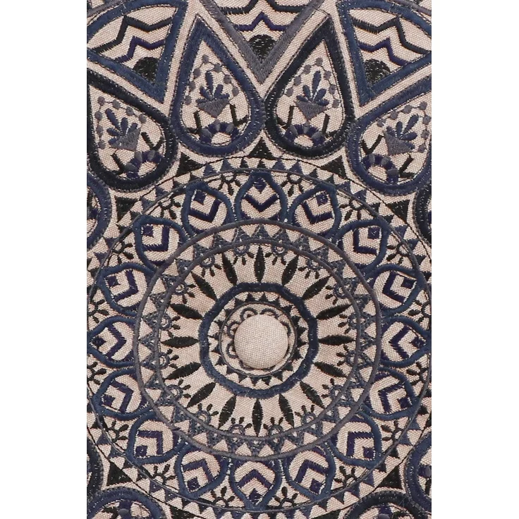 Marrakesch Orient & Mediterran Interior Pouf Orientalische Pouf Hocker Sitzpuff Deko Aziza Schwarz (1-St), Handarbeit – Bild 6