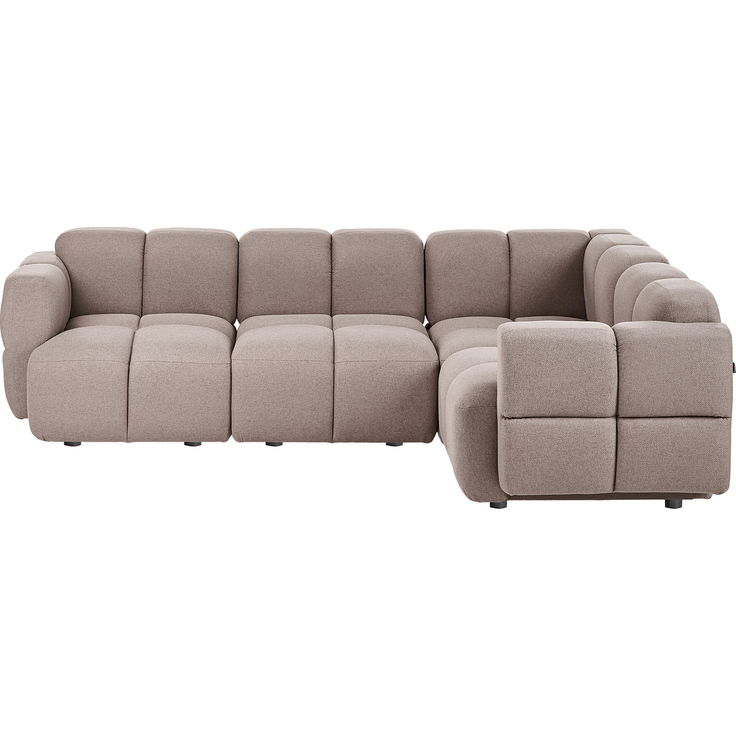Modul Ecksofa 4-Sitzer MAKSABERG Stoff Taupe linksseitig