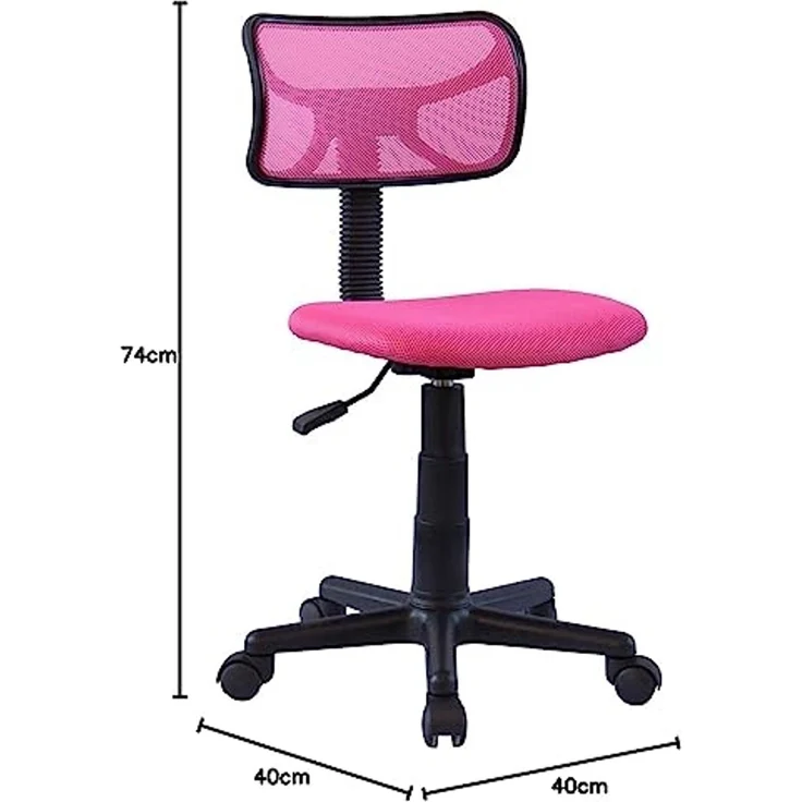IDIMEX Drehstuhl MILAN, ergonomischer Schreibtischstuhl mit Netzbezug pink – Bild 2
