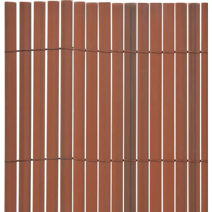 vidaXL Gartenzaun Doppelseitig PVC 90 x 500 cm Braun 43630 – Bild 3