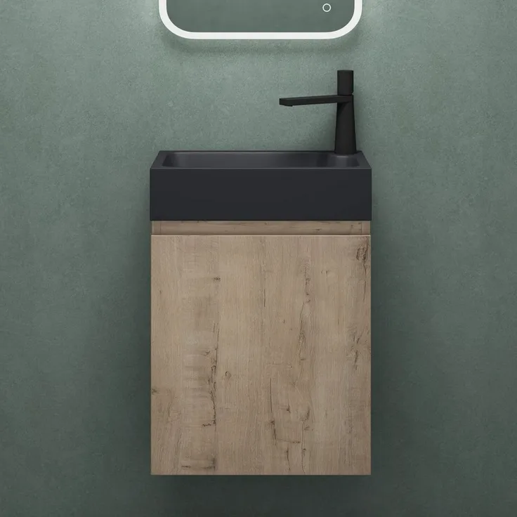 Mai & Mai Badmöbel-Set Gäste Wc Waschbeckenunterschrank Waschtisch mit Unterschrank P02