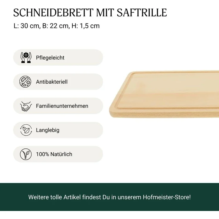 Hofmeister Schneidebrett, Buchenholz – Bild 3