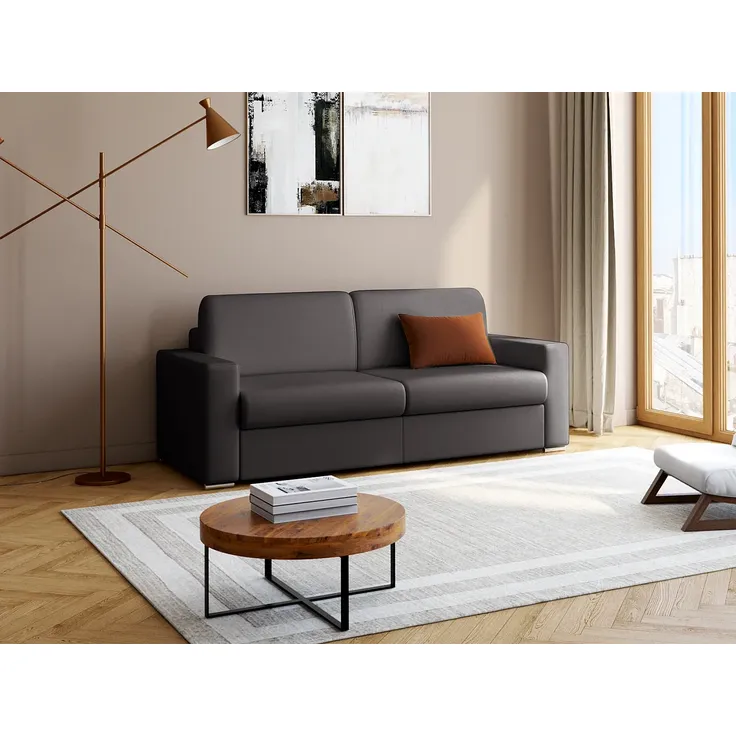 Schlafsofa 4-Sitzer CALITO - Schwarz - Liegefläche: 160 cm - Matratzenhöhe: 18 cm