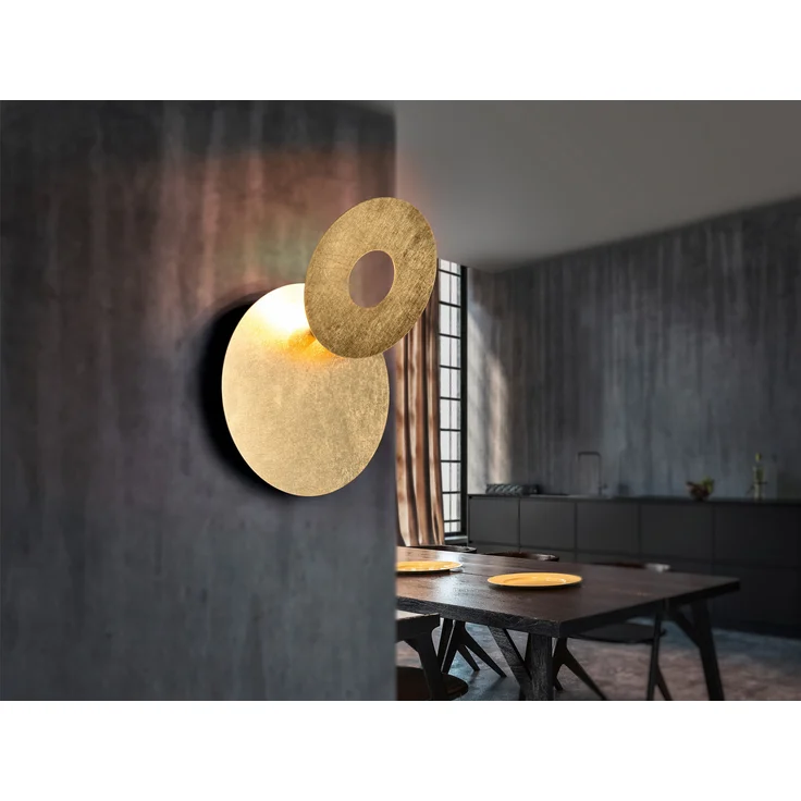 Trio Leuchten LED Wandleuchte Leano 6W, warmweiß goldfarbig Metall – Bild 5