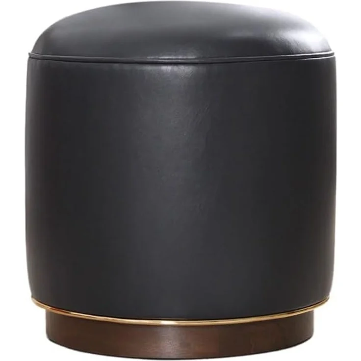 Hanah Home 'Milotte - Anthracite' Pouffe, Anthrazit, 42 x 43 x 42 cm – Bild 1