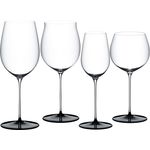 RIEDEL 5110/74 FATTO A MANO BLACK TIE Tasting Set - 4 Gläser aus Kristallglas