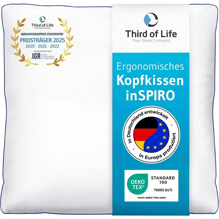 Kopfkissen inSPIRO mit Duo-Hohlfasertechnologie für optimale Stützkraft 70x90cm – Bild 9