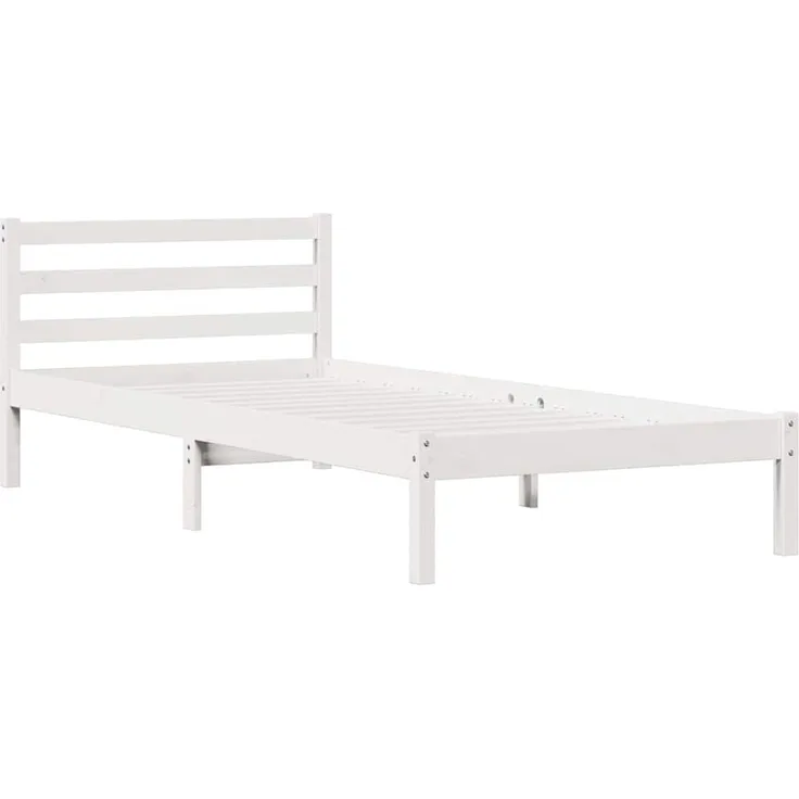 vidaXL Bettrahmen Weiß 225,5 x 85,5 x 69,5 cm Massivholz Kiefer 869775