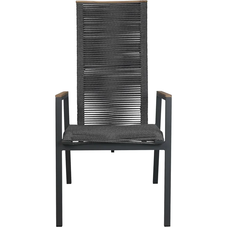 Gardissimo HELENA MOVE 6x Alu Stapelsessel mit Rope Bespannung & Teak-Armlehnen – Bild 7