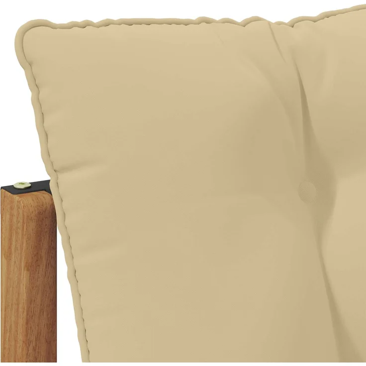 vidaXL Outdoor Mittelsofa Massivholz Akazie und Textilene Stoff Natur 900600 – Bild 7