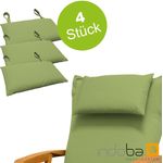4x indoba - Kopfkissen Serie Premium - extra dick - Grün