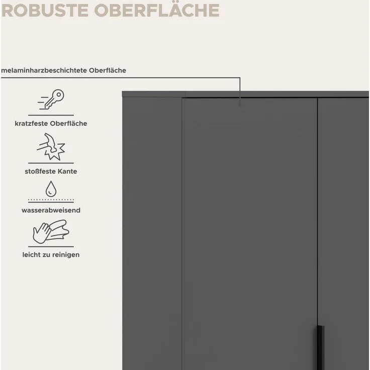Kopenhagen Wäscheschrank in anthrazit – Bild 8
