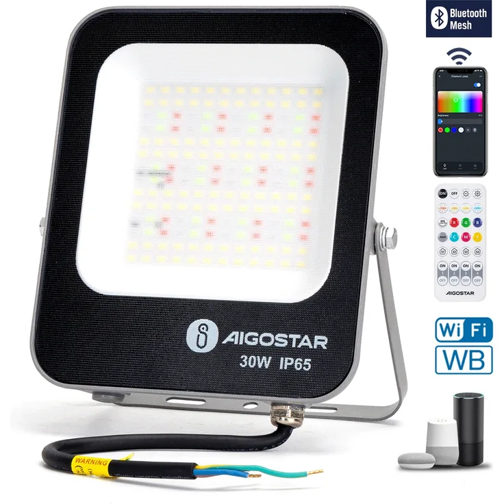 30w Smart LED RGB Fluter Strahler Bluetooth mit APP oder Fernbedienung Steuerung Dimmbar