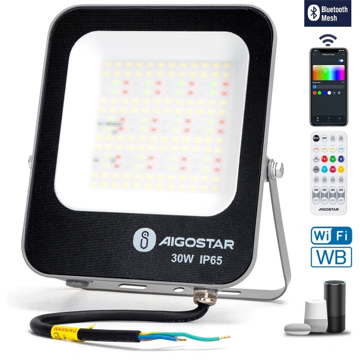 30w Smart LED RGB Fluter Strahler Bluetooth mit APP oder Fernbedienung Steuerung Dimmbar – Bild 1