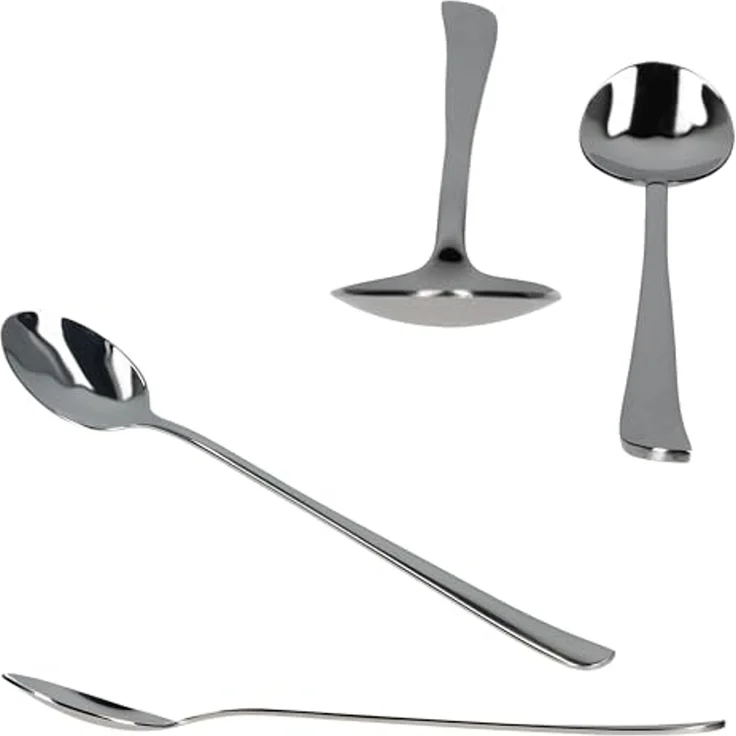 Justinus Besteck-Set 6er Set Twist lange Latte Macchiato Löffel 6 Pers Longdrink Eis, Edelstahl – Bild 5