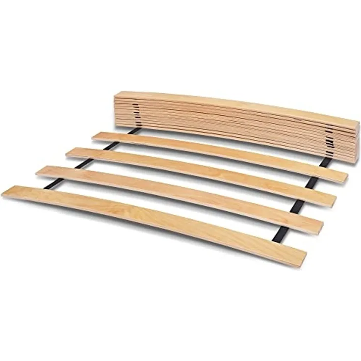 Rollrost 90x200 cm für Bett - Hochwertiger Rolllattenrost 17 Gebogene Birkenholzlatten mit Band verbunden. Lattenroste holzlatten Klappbar Bestimmt für Feder- sowie Schaummatratzen. (90x200)