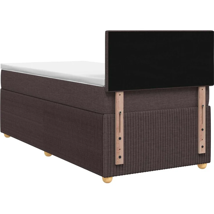 vidaXL Boxspringbett mit Matratze Dunkelbraun 90 x 200 cm Stoff 3451380 – Bild 8