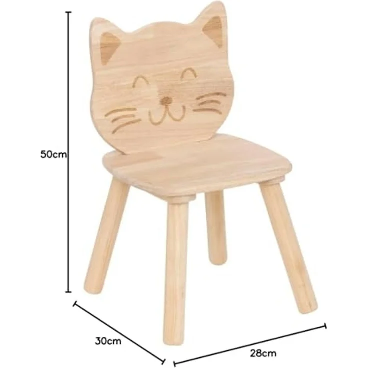 Atmosphera Créateur d'intérieur Hocker Holzstuhl für Kinder CAT, 30 x 28 x 50 cm (1 Stk, Sitzhocker), funktional – Bild 3