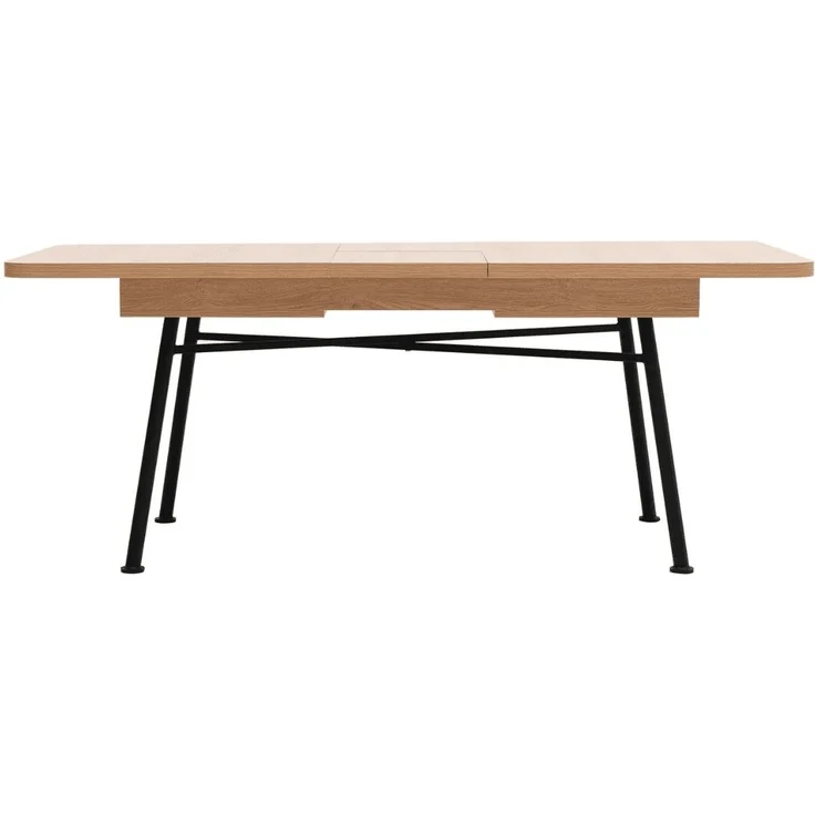 Calicosy Ausziehbarer Tisch von 160 bis 198 cm, Dekor Eiche und Schwarz - NALA - Helles Holz – Bild 9