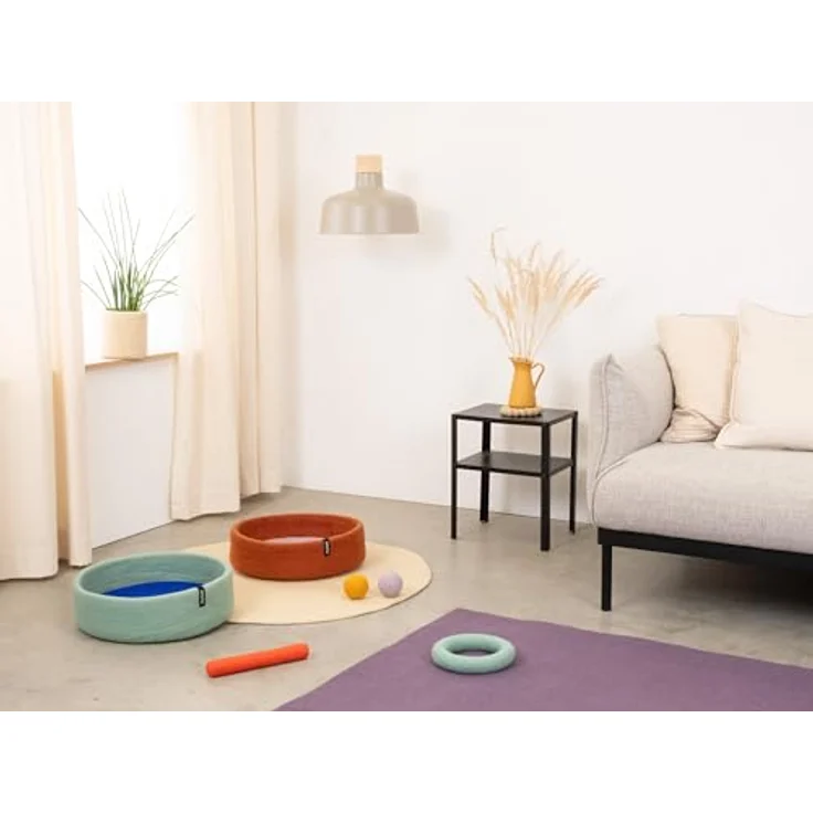 myfelt Tierball Filz Ball Set, reiner Schurwolle, Zweifarbiges Hundeball Set (2-tlg) 7 cm, handgefertigt, Unterstützt die Zahnpflege – Bild 4