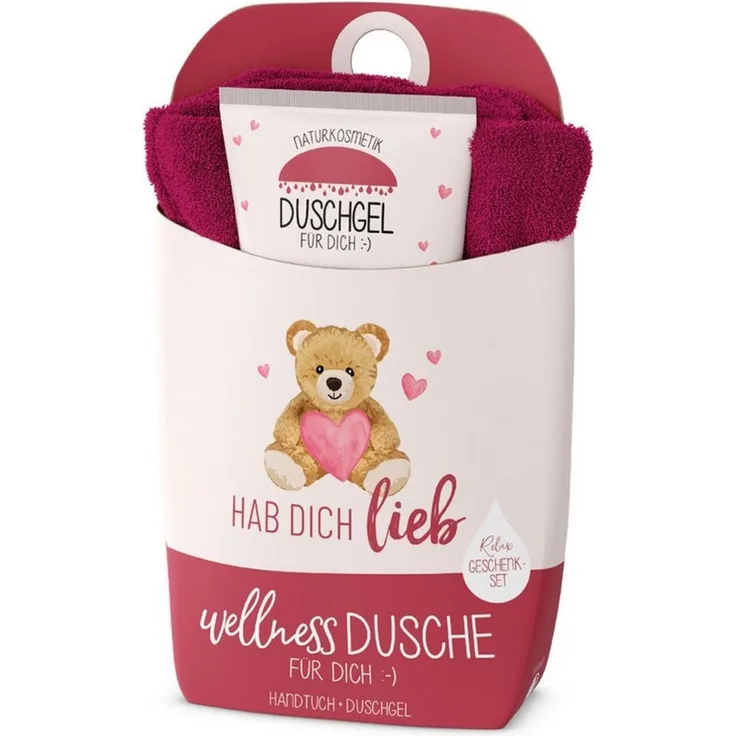 Wellness-Dusche Geschenkset Duschgel Handtuch la vida Teddy 1083891