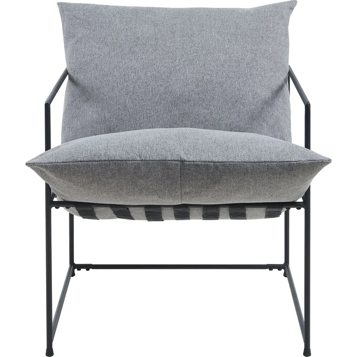 Sessel Utsjoki 90x61x70 cm Schwarz/Dunkelgrau [en. casa] – Bild 5