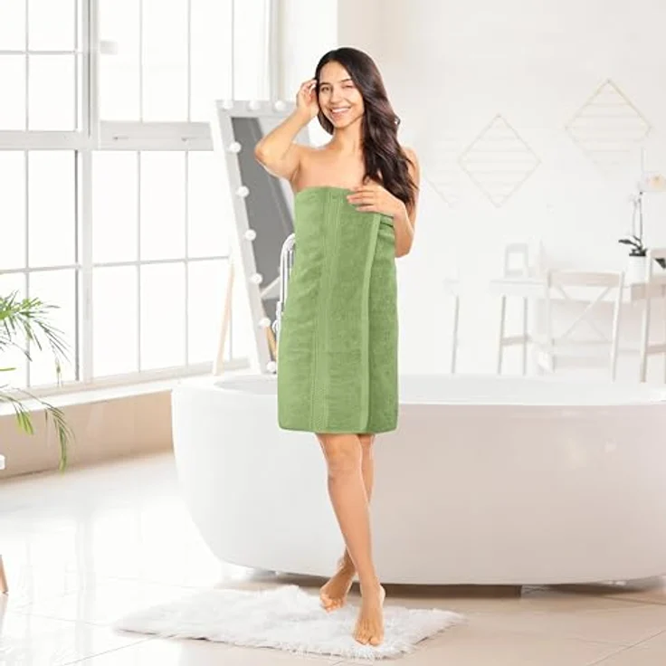 Utopia Towels Badetücher Set, 4er-Pack, Premium 100% ringgesponnene Baumwolle, 69 x 137 cm, sehr saugfähig, weiches Gefühl, Salbeigrün – Bild 5