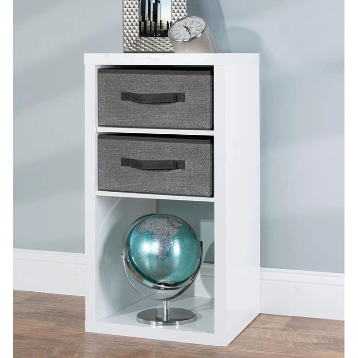 Aufbewahrungsbox Stoffbox Organizer 2er Set mDesign Griff Kunstfaser Dunkelgrau – Bild 7
