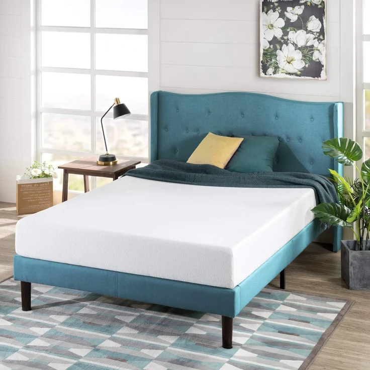 Zinus Einzelbett-Matratze, Memory-Schaum, 90 x 190 cm, Höhe 20 cm, mittlere Festigkeit, hautfreundlich, orthopädisch, Komfortschaum, grüner Tee, entworfen in Großbritannien – Bild 6
