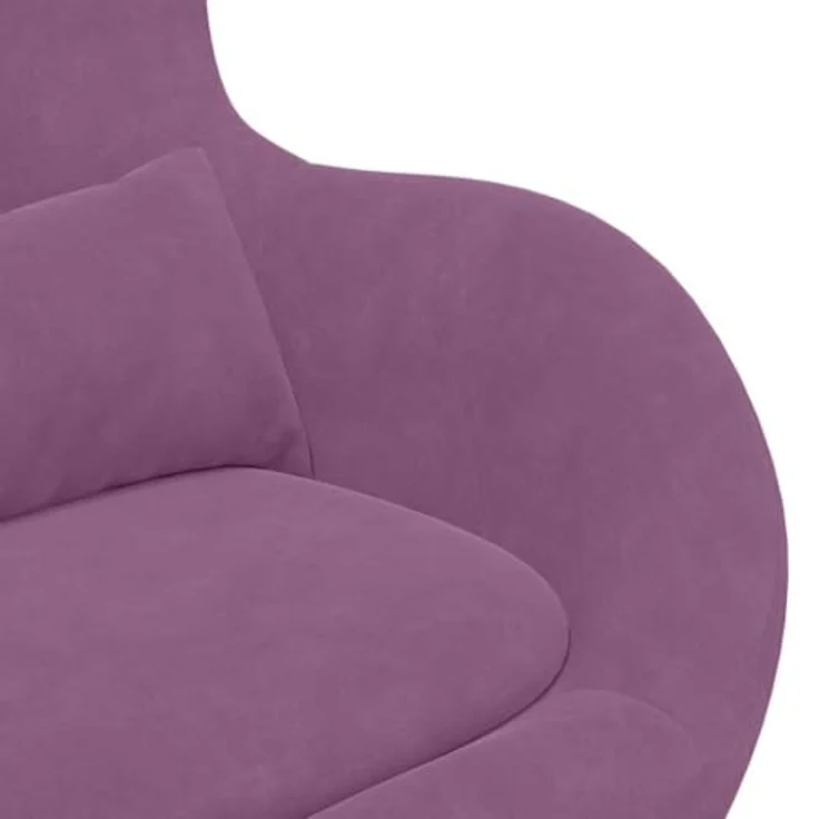 vidaXL Eiersessel Lila Samt 42002735 – Bild 8
