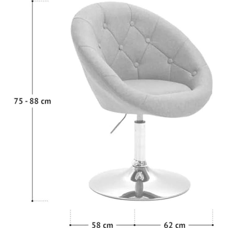 SVITA Chesterfield-Sessel HAVANNA, Retro-Design,Tellerfuß,stufenlos höhenverstellbar – Bild 4