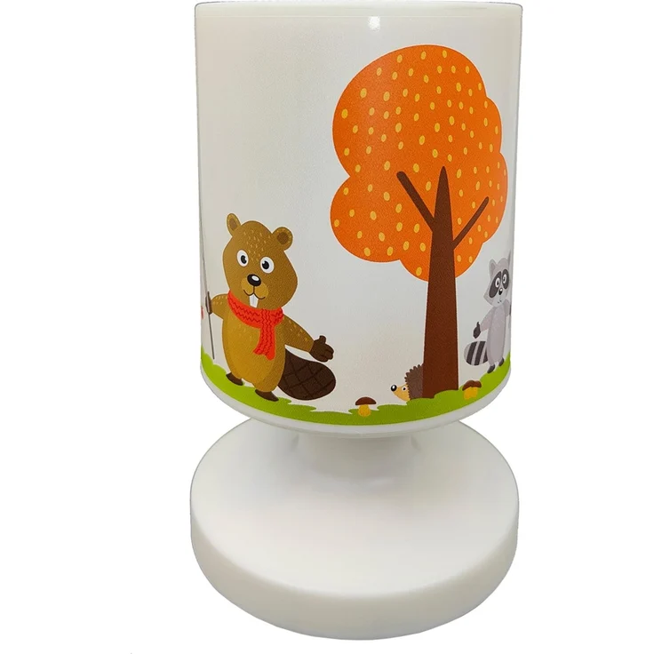 LED Akku Tischleuchte mit Waldtier Motiven per USB aufladbar, Höhe 20cm – Bild 2