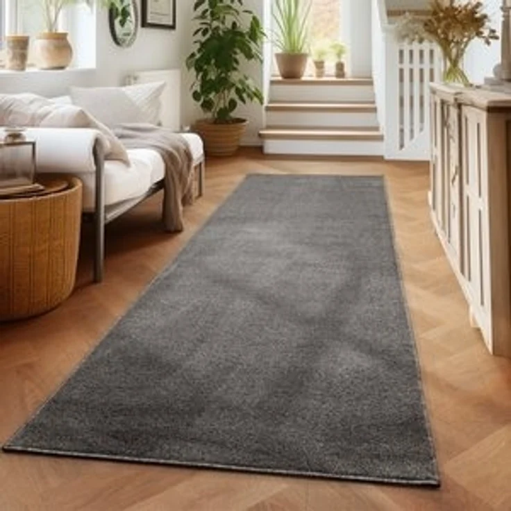 Carpettex Veloursteppich Unicolor - Einfarbig, Läufer, Höhe: 11 mm, Einfarbig Kurzflor Teppich Wohnzimmer verschiedene farben und größen – Bild 6