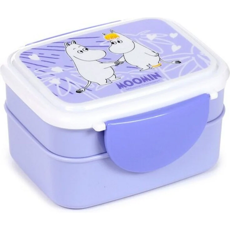 Puckator Lunchbox Moomin Mumin, Kunststoff BPA-frei, (mit Clipverschluss, 5-tlg, inkl. Gabel & Löffel), ca. 15,5 x 14 x 9 cm – Bild 5