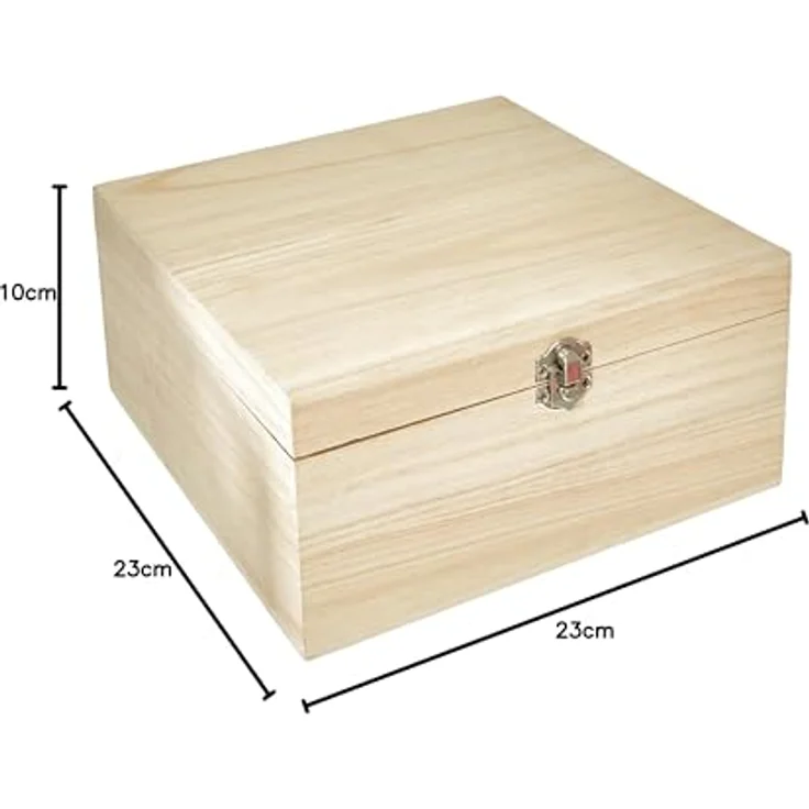 Zeller Present Aufbewahrungskorb Aufbewahrungsbox, Holz, Paulowina, 23 x 23 x 11 cm – Bild 8
