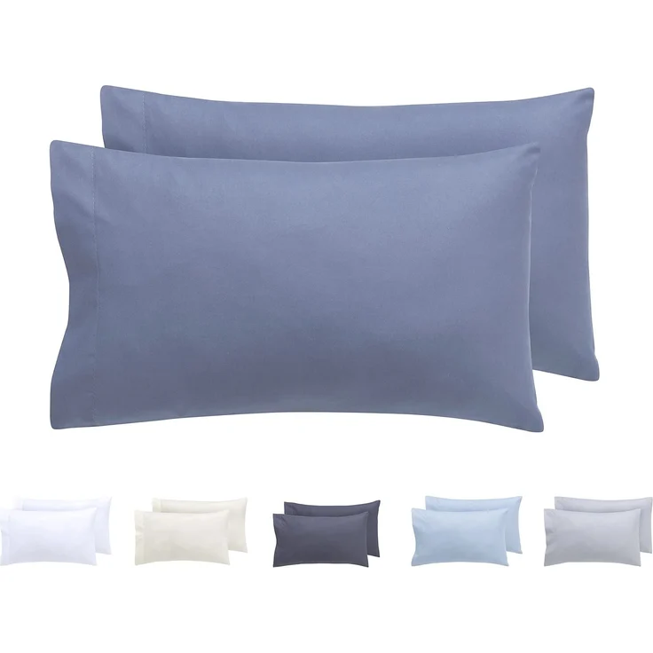 Kissenbezüge, extra weiche Mikrofaser, hypoallergen, Set mit 2 Kissenbezügen 30X50 cm Graublau